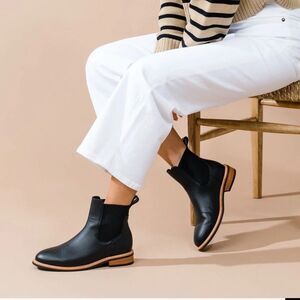 Nisolo Carmen Chelsea Boot 2.0 Black Leather Womens 8